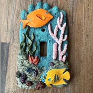 Vintage 90s Tropical Fish Light Switch Plate 🐠🐡